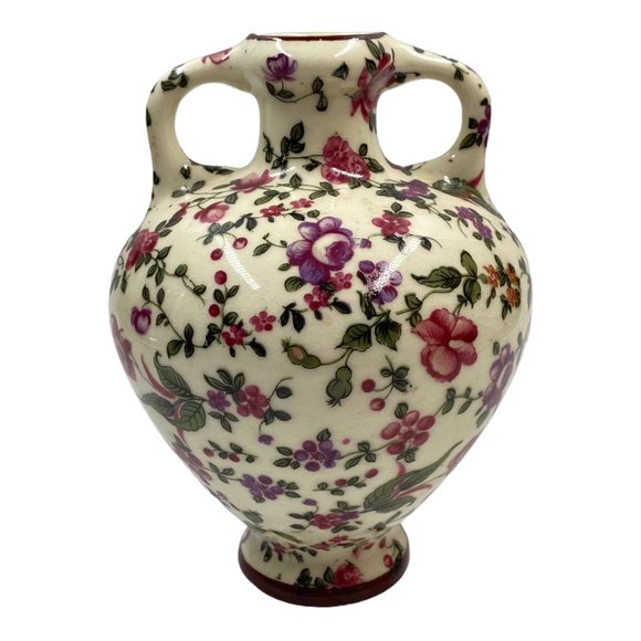 Erphila Accents Erphila All Over Chintz Floral Vase Made In
